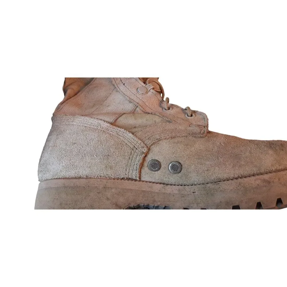 Wellco Desert Tan Military Hot Weather Combat Boots With Vibram‎ Sole 5 1/2 XL